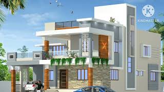 35x55 North facing house design l घर की डिज़ाइन 19250 sqft [upl. by Arevle]