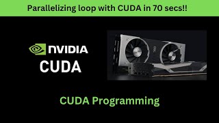 Parallelizing loops with CUDA in 70 seconds shorts gpucomputing cuda nvidiagpus [upl. by Saduj504]