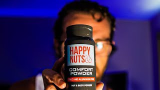 HAPPY NUTS Comfort Powder  Anti Chafing amp Deodorant Review [upl. by Yee452]