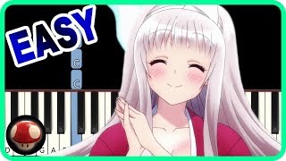 Yuragi sou no Yuuna san OP  Momoiro Typhoon  EASY Piano Tutorial  ゆらぎ荘の幽奈さんOP【ピアノ簡単楽譜】桃色タイフーン [upl. by Maegan49]