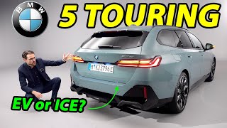 The allnew BMW 5 Series Touring G61 is now a Shooting Brake REVEAL REVIEW with i5 [upl. by Ahsinaw527]