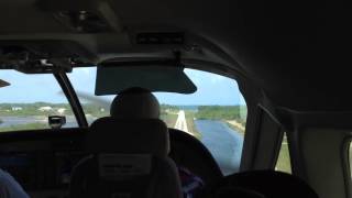 Final approach and landing at Placencia Belize [upl. by Leff]