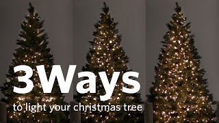 How to Hang Christmas Tree Lights 3 Different Ways [upl. by Hareema75]