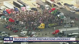 Trucker convoy preparations underway in DC  FOX 5 DC [upl. by Everard]