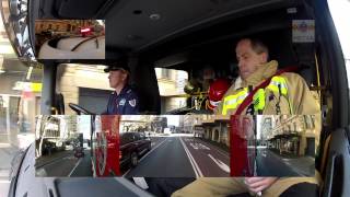 Ridealong aboard the Fire and Rescue NSW City of Sydney Flyer [upl. by Retep]