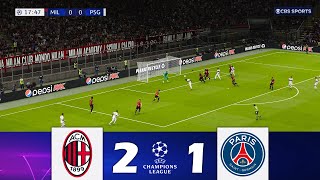 MilanPSG 21  UEFA Champions League 202324  momenti salienti della partita [upl. by Anneirda]