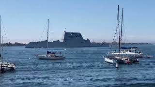 USN Zumwalt Class Destroyer on the move [upl. by Grace817]