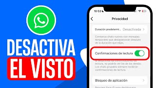 Cómo DESACTIVAR el VISTO en Whatsapp iPhone Guía Completa [upl. by Assenna276]