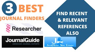 3 Best Journal Finders for Researchers  Researcher appJournalGuide Jane Find Recent References [upl. by Ataeb599]