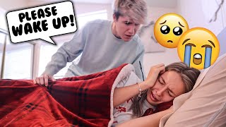 CRYING IN MY SLEEP Prank on Fiancé HE WAS SO COMFORTING [upl. by Aniale]