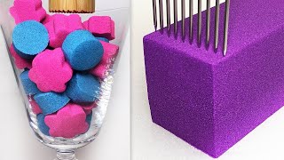 1 Hour Satisfying Kinetic Sand Crushing Videos ★Cutting soap cubes★FOAMampGLITTERampSTARCH★ [upl. by Noiram]