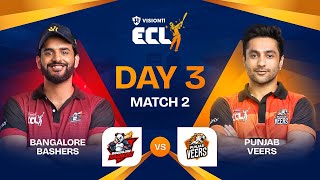 ECL  Match 6  Bangalore Bashers vs Punjab Veers  Abhishek Malhan vs Harsh Beniwal [upl. by Angil]