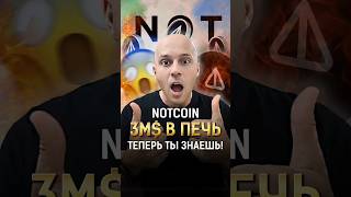 Notcoin сожгли 3 млн монет ТЕПЕРЬ ТЫ ЗНАЕШЬ shorts [upl. by Lucas]