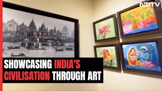 Unique Exhibition At India Habitat Centre Showcasing Indias Civilization Though Art [upl. by Lemart575]