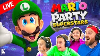 Mario Party Superstars Halloween Family Game Night with KCity Family [upl. by Ecneitap352]