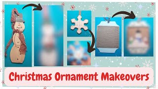 My Take on the Thrift Store Makeover 3 Snowman Themed Ornaments [upl. by Eelnodnarb]