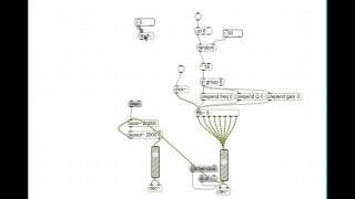 Max MSP patch Resonances with feedback live coding [upl. by Asserrac327]