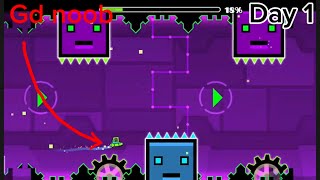 Geometry dash noob attempts deadlocked day 1 best run [upl. by Meelak217]