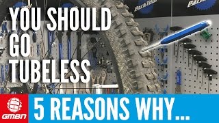 5 Reasons You Should Switch To Tubeless MTB Tyres  Mountain Bike Maintenance [upl. by Cheslie532]