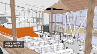 Interior view flyover of the new Johnsonville Community Hub [upl. by Aloibaf]