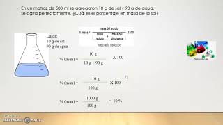 Porcentajes masa volumen y partes por millón ppm [upl. by Matthaus]