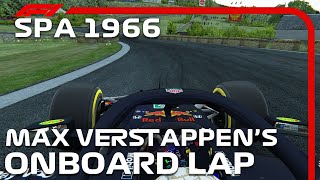 Max Verstappen Onboard  F1 Old SpaFrancorchamps 1966 [upl. by Sevy375]