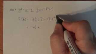 Differential Calculus Finding the derivative of a quadratic equation [upl. by Magnuson]