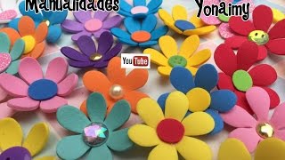 FLORECITAS MEDIANAS HECHAS CON FOAMY O GOMA EVA [upl. by Nwahs205]