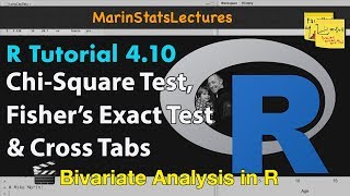 ChiSquare Test Fisher’s Exact Test amp Cross Tabulations in R  R Tutorial 410 MarinStatsLectures [upl. by Hpeseoj]