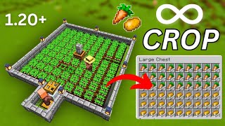 Fully AUTOMATIC CROP Farm in Minecraft 120 Tutorial [upl. by Ace]