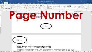 How to set up Page Number in MS Word  Microsoft word Bangla Tutorial 2019  MS School [upl. by Enylorac]