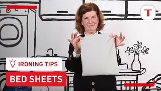 How to iron and fold a fitted bed sheet  Ironing Tips from Arlette Marcel  Tfal [upl. by Nilrak689]