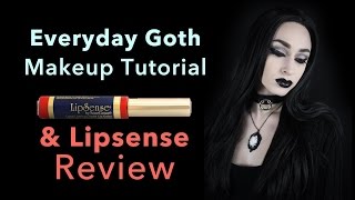 GRWM Everyday Goth Makeup TutorialLipsense Review [upl. by Adnarym]