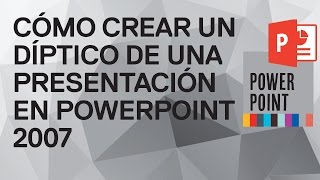 Cómo hacer un folleto o díptico de una presentación de PowerPoint 2007 Funcionarios Eficientes [upl. by Lacefield]