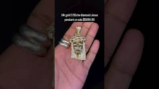 14K Gold amp Natural Diamond Jesus Pendant at Ijaz Jeweler goldpendants diamondpendant [upl. by Llib]