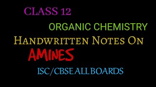 AMINES Organic Chemistry Handwritten Notes For Class 12 If any one Need notes let me know [upl. by Ahtekahs921]