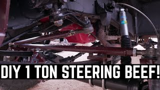 Ruffstuff Specialties 1 Ton CrossOver Steering Install On A SquareBody [upl. by Haodnanehs]