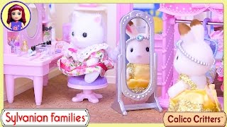 Sylvanian Families Calico Critters Boutique Dressing Up Cosmetics Setup Silly Play Kids Toys [upl. by Mallissa]