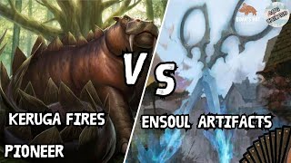 Keruga Fires VS Izzet Ensoul Artifacts MTG Pioneer [upl. by Ecitnerp]