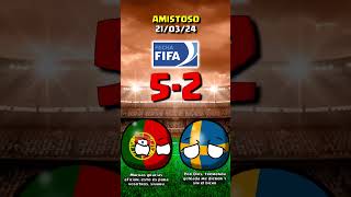 PORTUGAL vs SUECIA AMISTOSO COUNTRYBALL [upl. by Aicella]