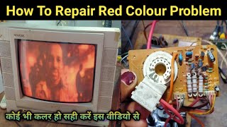 CRT TV Red Colour ProblemHaw To Repair CRT TV Colour Problem टीवी में सब लालनीलाहरा रंग आ रहा है [upl. by Ahsieni]