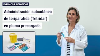 Administración subcutánea de teriparatida Tetridar en pluma precargada [upl. by Kari762]