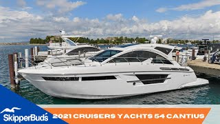 2021 Cruisers Yachts 54 Cantius Yacht Tour SkipperBuds [upl. by Westleigh]