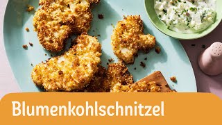 BlumenkohlSchnitzel mit selbstgemachter Remoulade 😋🍽  REWE Deine Küche [upl. by Ynar]