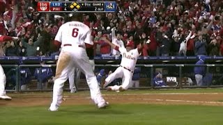 2009 NLCS Gm 4 Rollins tworun double gives Phillies walkoff win [upl. by Ez]