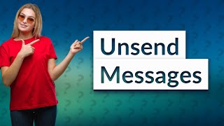 Can you Unsend a message in iMessage [upl. by Ahsenor619]