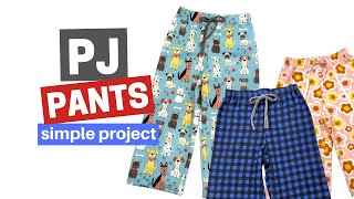 How To Make PJ Pants  Super Simple Sewing Tutorial [upl. by Redle]