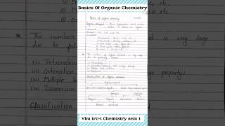 Basics of organic chemistry  Bsc 1st year irc chemistry MN 1A vbu chemistry trending shorts [upl. by Neahs388]