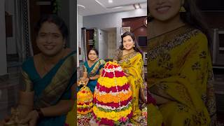 🌸 Saddula Bathukamma 🌸🌺😍 This year is very special for me🫠 shortsvideo festival trend short [upl. by Arihas]