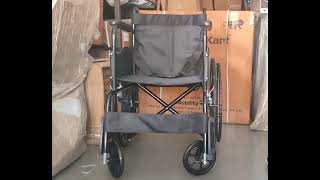 Mobility Kart Mag Wheel Manual Wheelchair with Seat Belt [upl. by Ramilahs769]